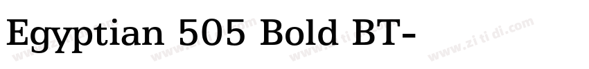 Egyptian 505 Bold BT字体转换